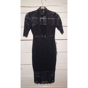 Express lace black dress